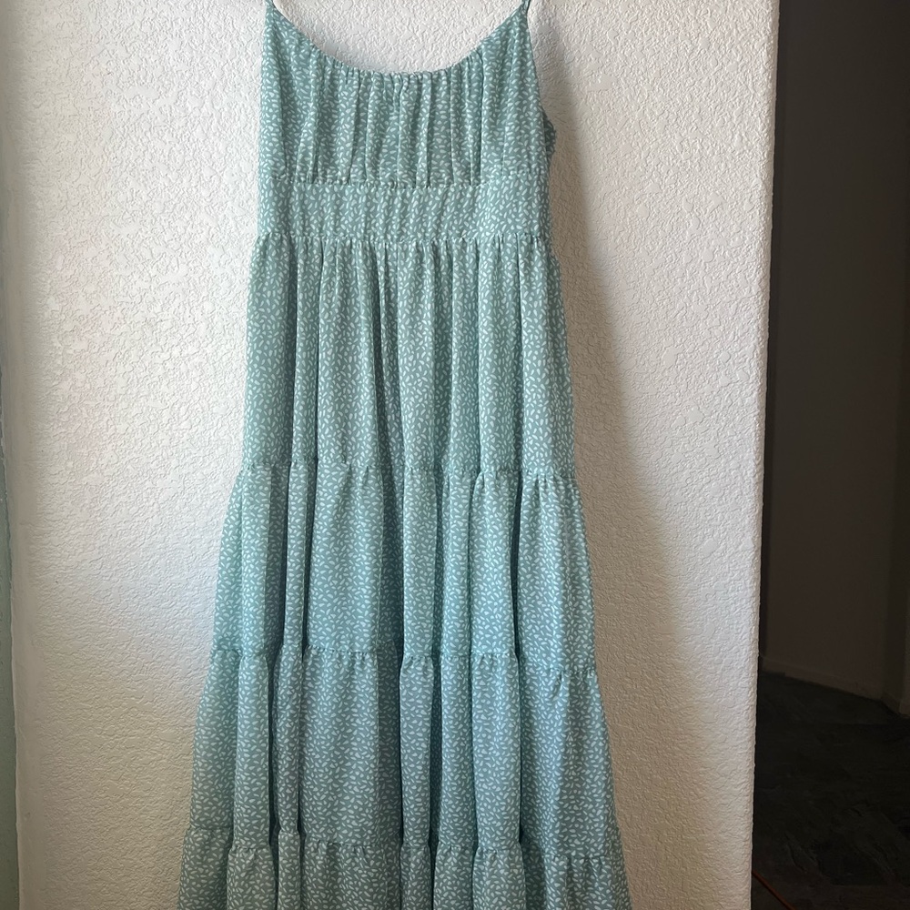 Turquoise sun dress! Long and flows